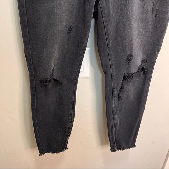 One Teaspoon Grey Black High Waist Freebird Skinny Jeans Size 31 - Picture 3 of 16